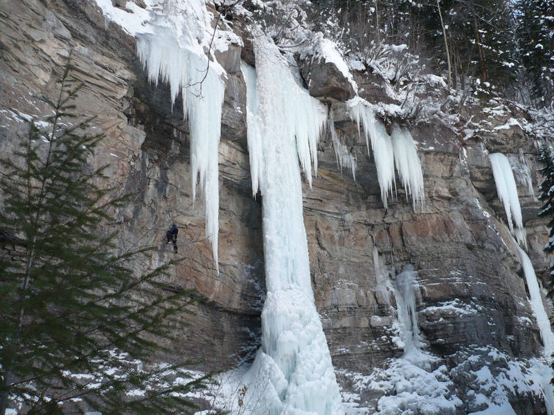 One of the hardest ice climbs I have done and I was following.