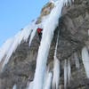 The pillar on P7, Feb 2006. This was the last pitch i needed to have leads on all ten pitches.<br>
<br>
We went to the top anyway. ;)