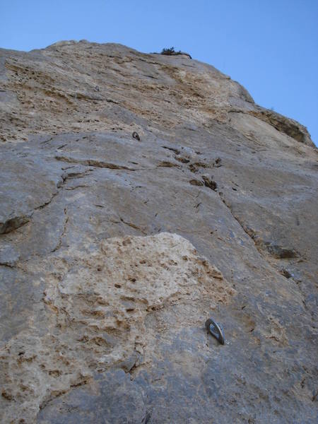 The bolts of Pitch 15, 5.12a for those who would like to try.  