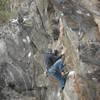 Jakob as he casualy sends his first 5.12 on x-mas eve day... merry christmas Jakob...<br>
Photo by james otey...