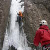 Once the boulder is achieved, there may be one M6 move to clear it, depending on the ice coverage.