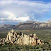 Mono Craters from Aolean Buttes.<br>
Photo by Blitzo.