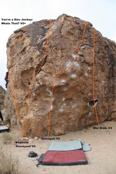 Serengeti Boulder South Face Topo