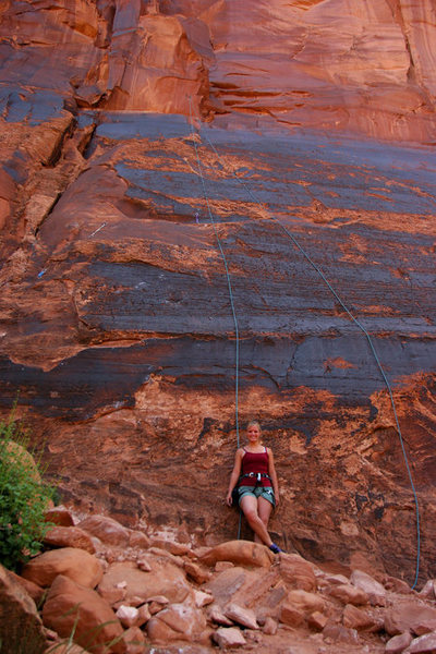 After my first climb at the Ice Cream Parlor, Kane Spring Canyon, Moab, UT