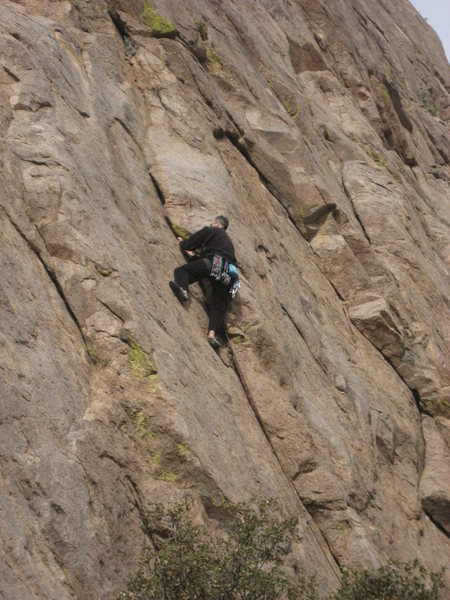 Unknown climber just below the crux of Margaritaville