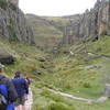 My family walking through the rock forest.