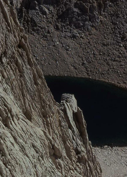 2 climbers on top of the 2nd tower on East Buttress of Mt Whitney