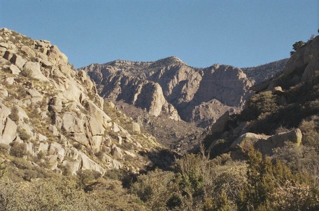 Rock Climbing in Domingo Baca Canyon, Lower, Sandia Mountains