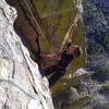 Jake on Trailing Edge on the Control Tower.  Steep...