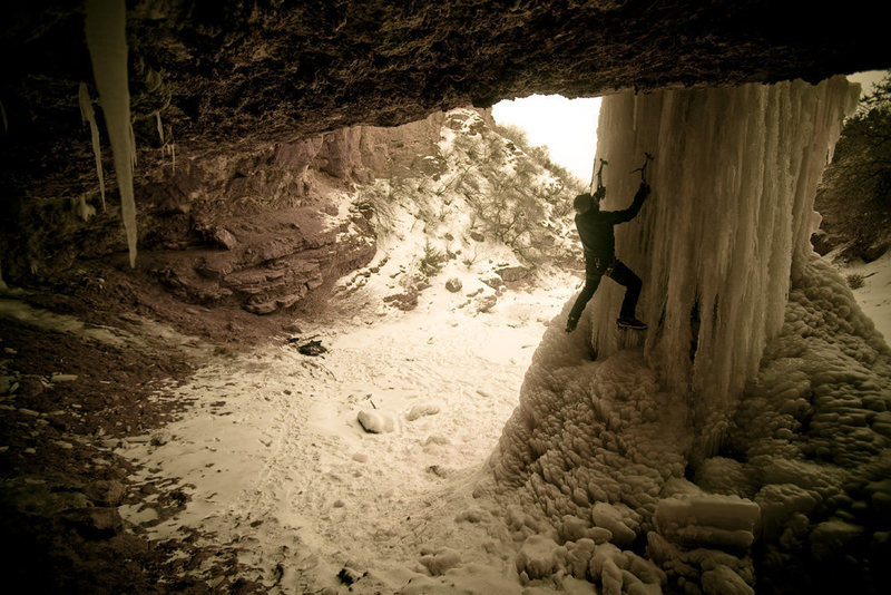 Photo taken from inside the cave (don't worry, the flow is much taller) Photo by Casey Niederhauser.