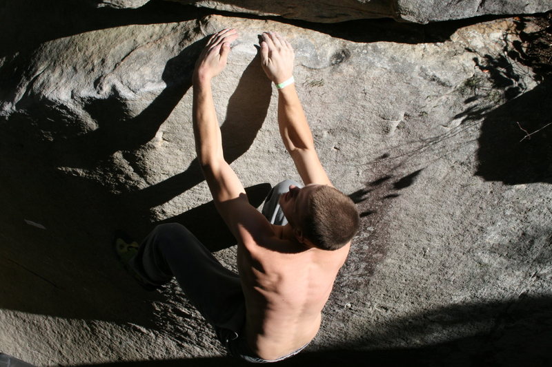 B-rad on another hp classic. Problem is down in a hole and is a right arching sloper problem w/ smearing feet.