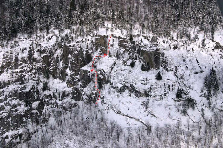 Aerial view of Marshfield Ledge on 01/04/08 showing line of Wankers in the Kingdom  