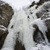 Dracula on January 26, 2008. Climbers of left and right-hand variations (Talbot Russell and Pat McCarthy)