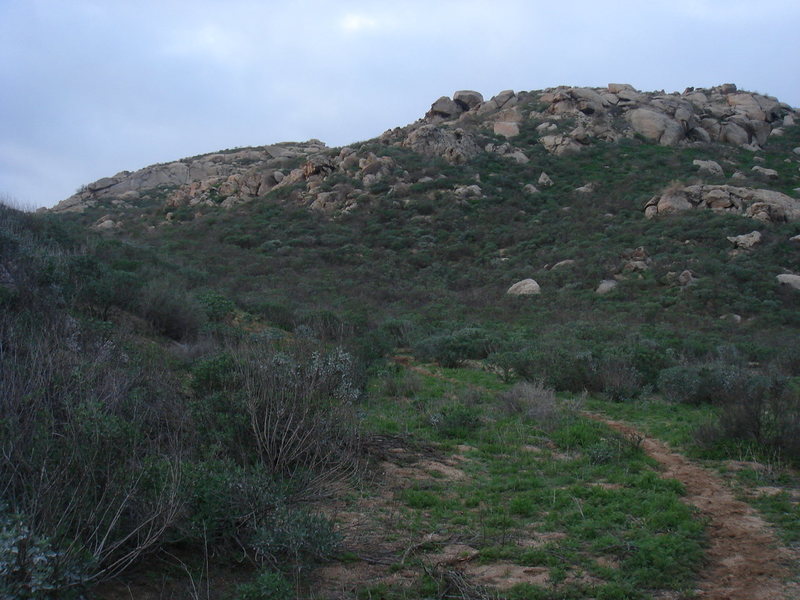 Main Wall on the upper left hillside.