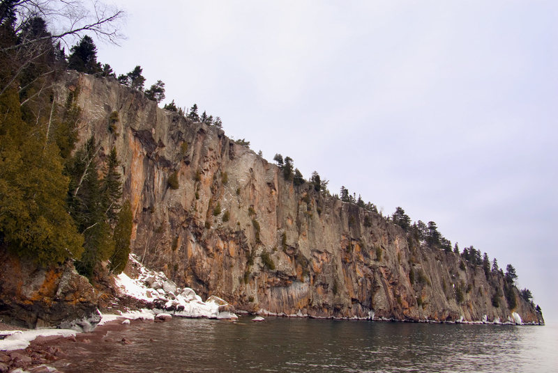 Shovel Point on a cloudy February morning.