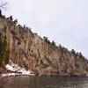 Shovel Point on a cloudy February morning.