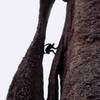 Don Storjohann soloing up the Needle's Eye the evening before the first ascent in 1964.