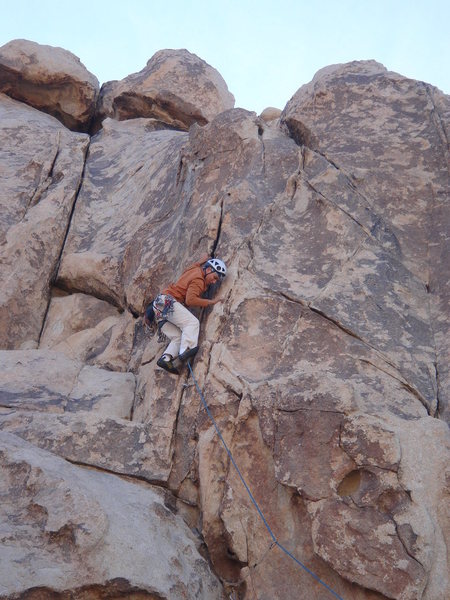 Chris Aeria working the crux.