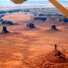 Towers of Monument Valley from 3,500 ft up.