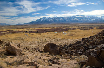 Looking down from the Sads towards Bishop.