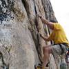 Here I am at the Rectory...on a Herb Laeger route, 5.10c