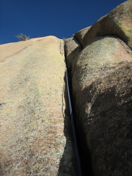 Fun, easy climbing on the last pitch.