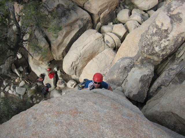 Matt going for the crux throw