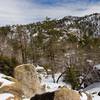 Dinosaur Rocks blanketed in snow