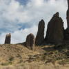 The Hand, Superstitions, AZ is creeping into the picture on the left along with various other pinnacles to the right. 