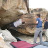 Bob on boulder.