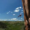 Mark rappelling off of the Holy Saturday formation.  An awesome, wild, long rap!