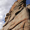 Dylan belays Liz up the top part of Baobob Tree.  Another perfect crack in Ved!!