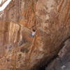 After the long crux just holding on to finish out is the second crux. Phil Wortmann clinging with what he has left. Starlight 5.12+