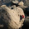 Bouldering at Culp Valley, Anza Borrego SP
<br>

<br>
Photo by James March