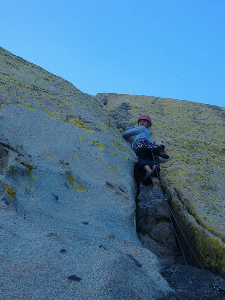 Joy Schneiter on the first pitch of Imaginary Voyage.