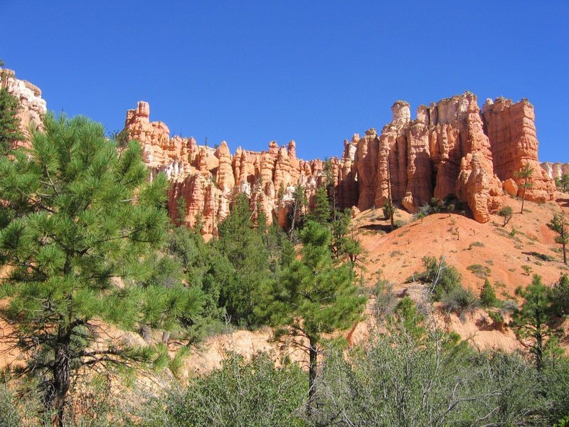 Beautiful colors and hoodoo spires of Bryce Canyon.