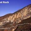 Old Red Rock overview, looking down valley