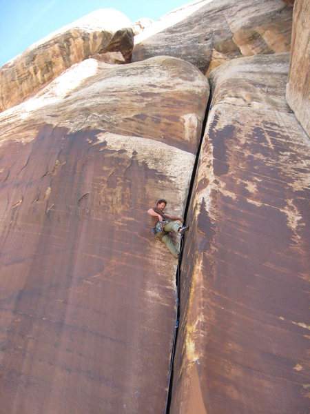 Some dude from Durango or Gunnison (I can't remember which) who climbed with Zeb or Zeke (again, no memory).  If this is you, I'd love to put a name to the face since you gave us beer.