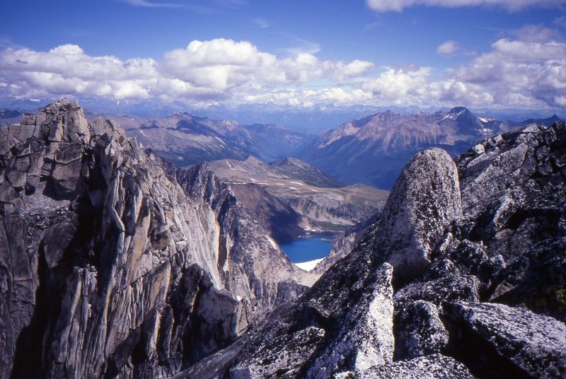 Looking east from near the summit of Bugaboo Spire.