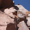 Zack sending the routes crux!