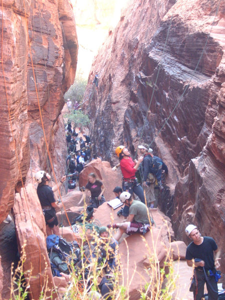 Climbing fever! Spring break rush hour in the Corridor. 