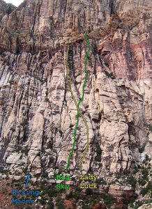 Overview of Lady Luck and Big Sky routes.