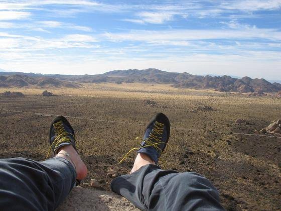 View from the top: spectacular! There is a great "napping" ledge one could doze on all day IF the climb weren't so popular. 