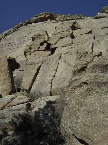 Middle and left are visible, but the right one is obscured by the rock in the foreground.