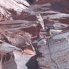 Rachael at the anchors of 5.6 Corner, Ice Cream Parlor, Moab UT, April 4, 2008.