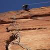  Cheese finishing the second to last pitch of spaceshot; a great intro route to do in a day casually.