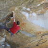 Ladd hanging out clipping the second bolt of this frustrating line.