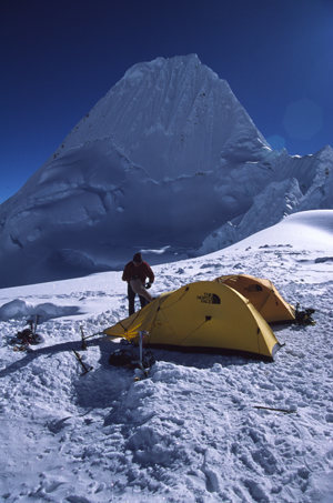 Alpamayo high camp by Cam Burns