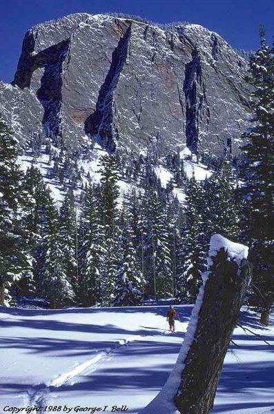 "The Wedge", a smaller and lesser known Brazos Cliff on the southeast side of the Brazos River.  In the winter, you can ski out to the end of this thing from SH 64.