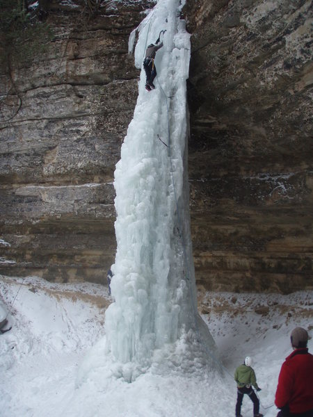 Bill leading.  Sunday of Ice Fest 2/3/2008